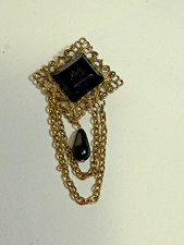 Vintage Brosche Gold Schwarz