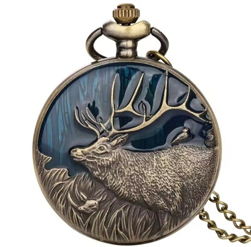 Taschenuhr mit jagdmotiv - mit,