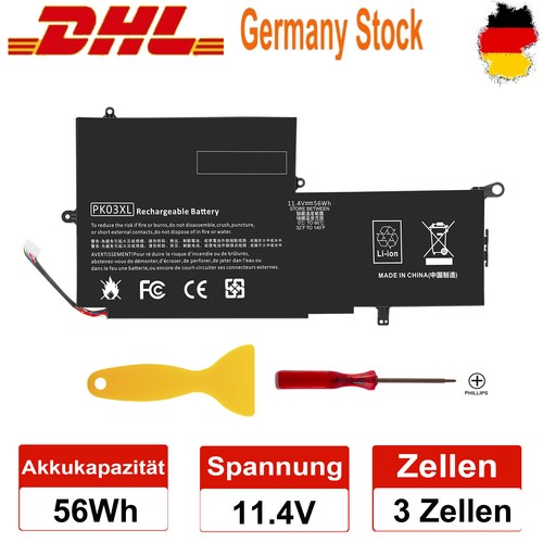 Pk03xl akku für - hp, spectre