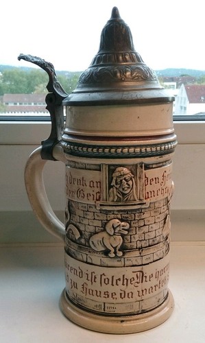 Antiker bierkrug scherzkrug - antiker,