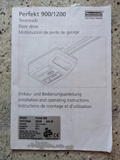 Normstahl Perfekt 900/1200  Einbau- und Bedienungsanleitung  Garagentorantrieb