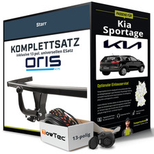 Für KIA Sportage II Typ JE, KM Anhängerkupplung starr +eSatz 13pol uni 04- NEU
