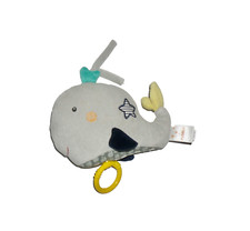 WIE NEU* SPIELUHR PUSBLU DM Fisch Wal Walfisch grau gelb Schlaf Kindlein schlaf