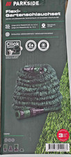 Parkside Flexi Gartenschlauch Set 15m Anschluss Set Click System NEU OVP