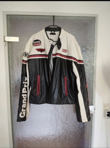 Retro biker lederjacke - biker, xl