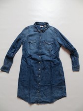 Levi's Kleid Jeanskleid Gr. L Langarm Blue Vintage Denim Hemd Blusenkleid KULT !