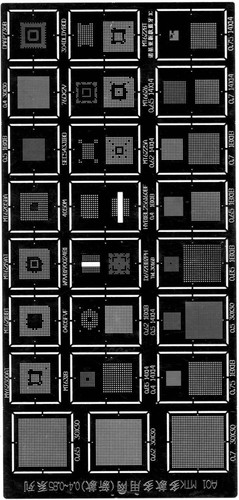 Set von schablonen for bga - von,