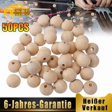 16mm Holzperlen Mit Loch Runde Holzkugeln Natur Groß Holzperlen Auffädeln DIY 