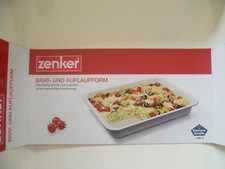 Zenker Brat- und Auflaufform ca. 40 x 29 x 6 cm emailliert grau creme NEU