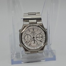 SEIKO 7A38-6080 Oktagon Chronograph SQ100 Silber Day Date Vintage Top Zustand 
