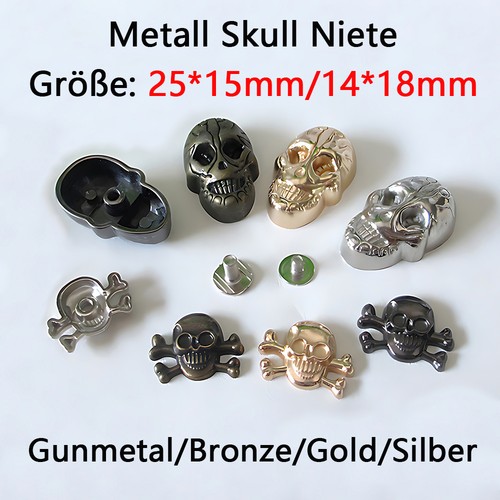 Metall skull niete ziernieten - skull,