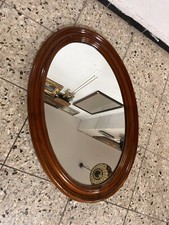 WANDSPIEGEL HOLZRAHMENSPIEGEL RAHMEN SPIEGEL  Holz  Nussbaum. Antik 80cm Höhe