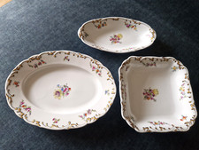 Schlaggenwald 1792 porzellan 3x Schale mit Goldrand Handgemalt