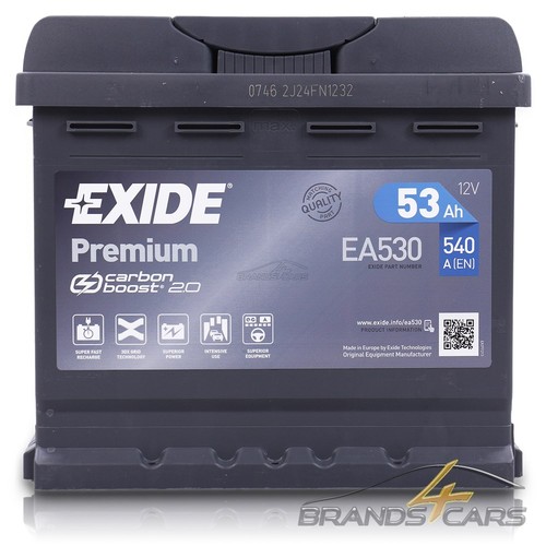 Exide autobatterie 12v - autobatterie, 53ah