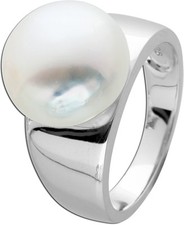 Perlenring Silber 925 weiße