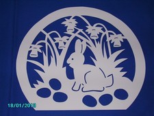 Fensterbild Tonkarton Hase
