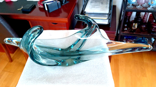 Große schwere glas - glas, schale