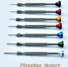 Uhrmacher Schraubendreher Set (0.6MM-1.4MM)Flachblatt mit Schwenkkopf-