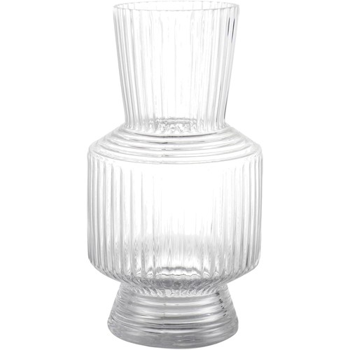 Glasvase blumen 25cm geriffelt - 25cm,