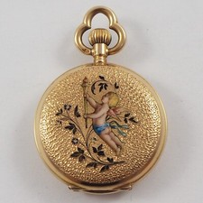 Taschenuhr mit polychromen