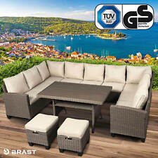 BRAST Poly Rattan Sitzgarnitur Family Gartenmöbel Essgruppe Lounge Sitzgruppe