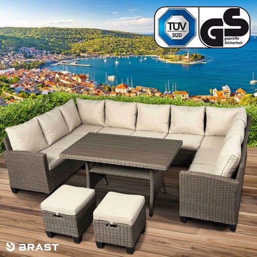 Brast poly rattan - rattan, sitzgarnitur
