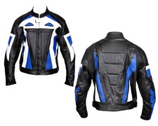 NEU Motorrad Manner Lederjacke Rennen Biker Lederjacke Leder Bikerjacken-XS/6XL