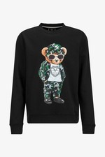 Sweatshirt black militarry - , by