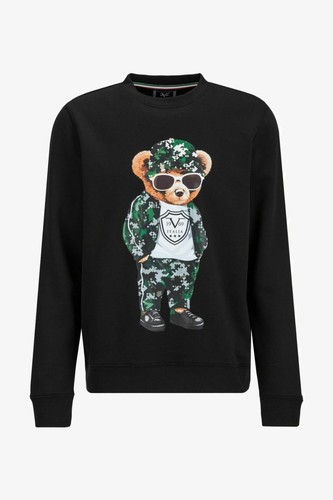 Sweatshirt black militarry - , by