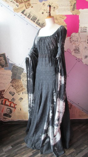 Kleid mittelalter maxi schwarz - kleid,