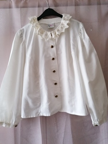 Trachtenbluse weiß größe - trachtenbluse, 48