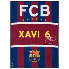 Fanteppich Spielteppich Barcelona Xavi 95x133cm blau rot gelb weiß (8,95€/1Stk)
