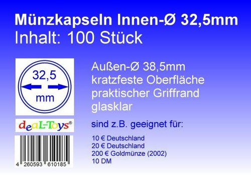 100 münzkapseln 26mm - 100,