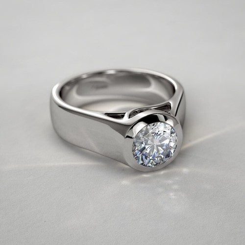 Rund diamant lünette set - rund,