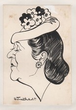 Trude Hesterberg Film cinema Schauspielerin Portrait Zeichnung Trautschold