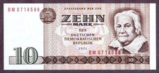 DDR  10 Mark Banknote 1971
