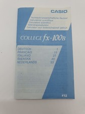 Casio College Fx-100B Bedienungsanleitung