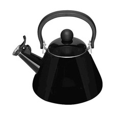 Le Creuset Wasserkessel 1,6l emailliert Kone schwarz mit Flöte