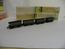 Minitrix - 4-tlg PERSONENZUG -13064+13063 Abteilwagen grün mit Postabteil OVP