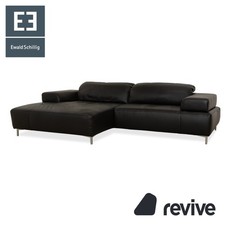 Ewald Schillig Mega Leder Ecksofa Schwarz Sofa Couch manuelle Funktion