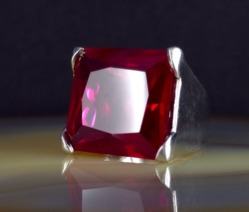Ring silber 925 zirkonia - 925, rot