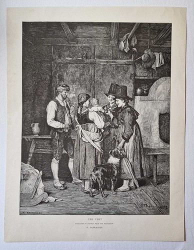 Defregger the visit 1884 - defregger, visit,