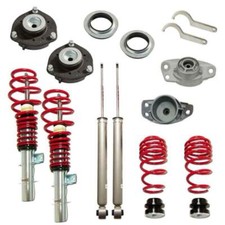 RedLine Gewindefahrwerk Domlager Fahrwerk Stoßdämpfer Set Audi A2 VW Polo 9N Fox