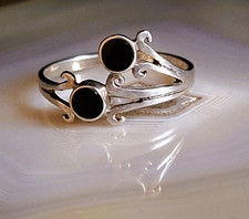 Ring silber 925 black - black, onyx