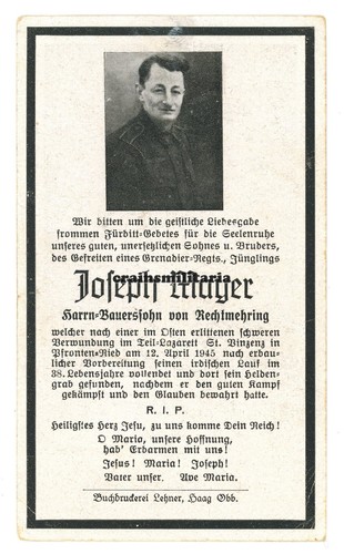 Orig sterbebild grenadier - sterbebild,