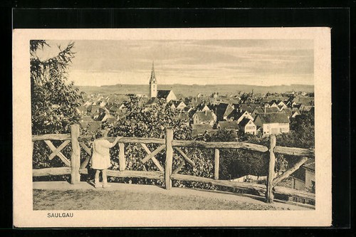 Saulgau kleinkind blickt von - blickt,