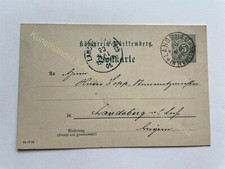 Postkarte 1901 langenau - postkarte,