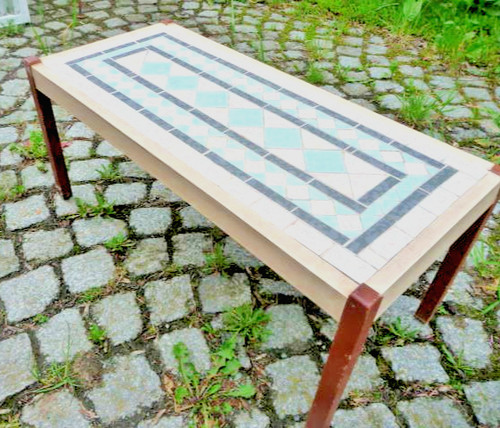 Blumenbank fliesentisch um1970 - blumenbank,