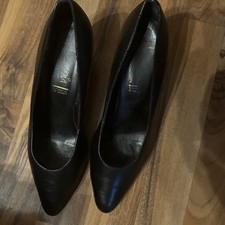 Edle Echt Leder Pumps mit Fussbett Größe 38 Schwarz Deichmann