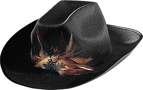 Cowboyhut mit federn - mit,